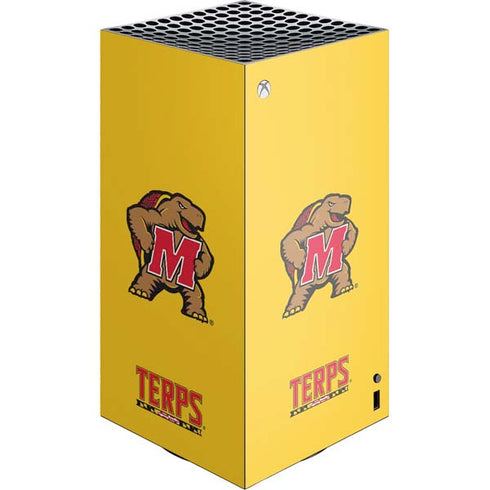 University of Maryland Terps Yellow XBox Series X Digital Edition Console Skin